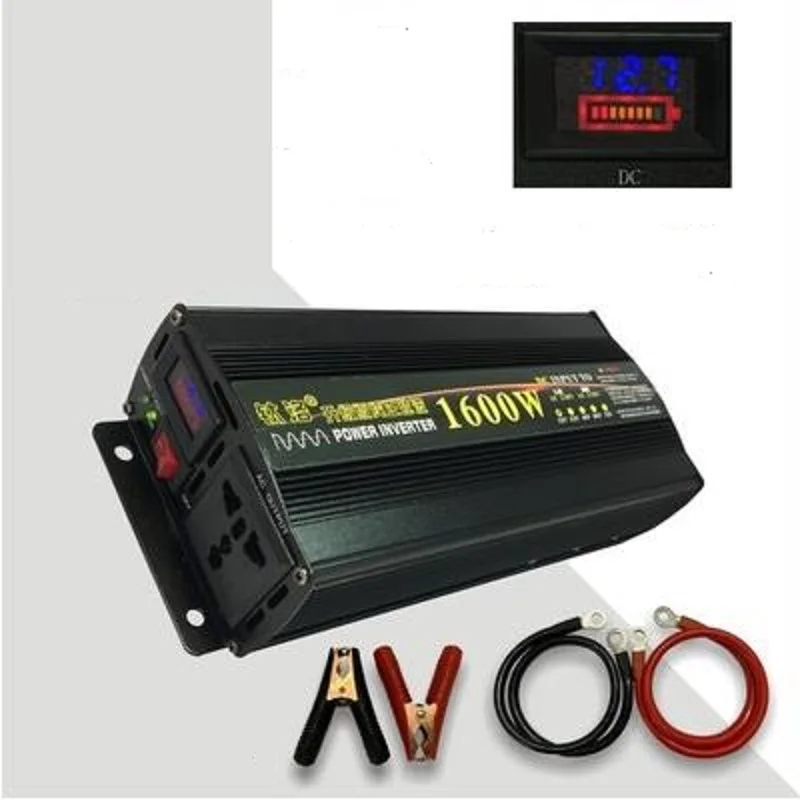 Pure Sine Wave inverter DC12V 24V to AC220V 1600W solar inverter power Converter For Car Voltage transforme Inverter
Pure Sine Wave inverter DC12V 24V to AC220V 1600W solar inverter power Converter For Car Voltage transforme Inverter