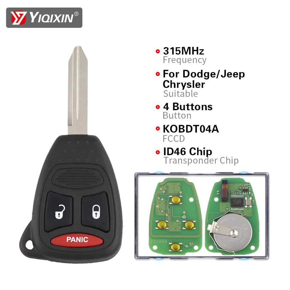 YIQIXIN дистанционный Автомобильный ключ без ключа для Dodge Chrysler Jeep Dakota Durango зарядное устройство 300 Aspen Grand Cherokee 315 МГц ID46 чип KOBDT04A
YIQIXIN дистанционный Автомобильный ключ без ключа для Dodge Chrysler Jeep Dakota Durango зарядное устройство 300 Aspen Grand Cherokee 315 МГц ID46 чип KOBDT04A