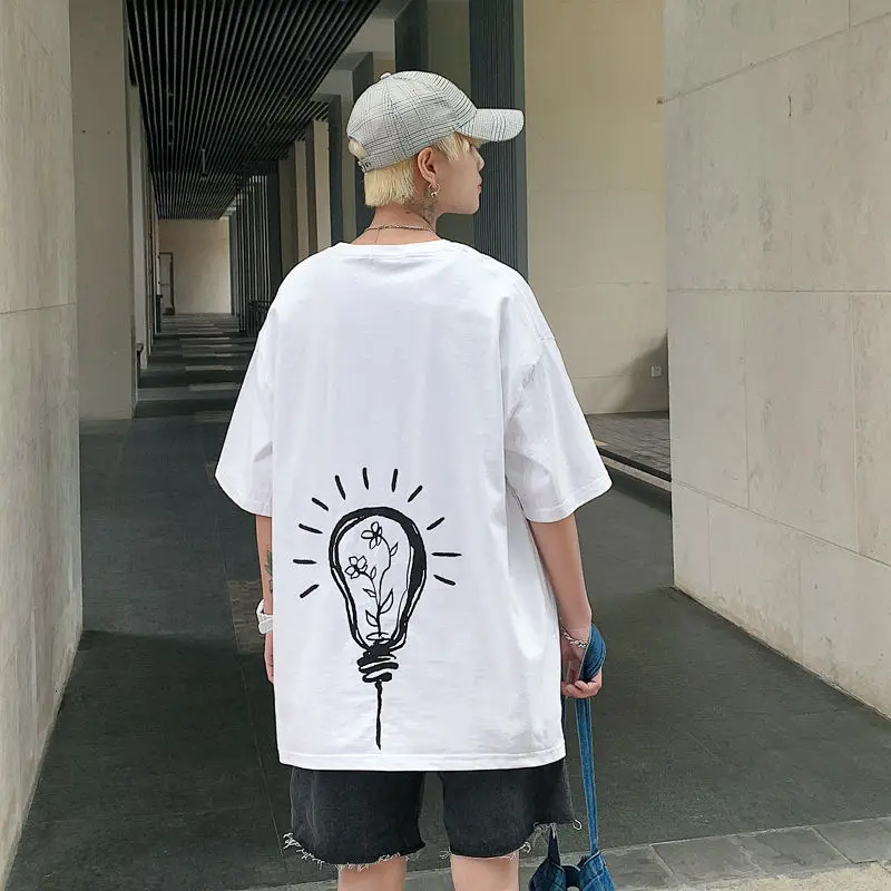2021 summer new fashion brand creative light bulb printing loose short sleeve t-shirt men's large Kpop Holiday Smart Casual
2021 summer new fashion brand creative light bulb printing loose short sleeve t-shirt men's large Kpop Holiday Smart Casual