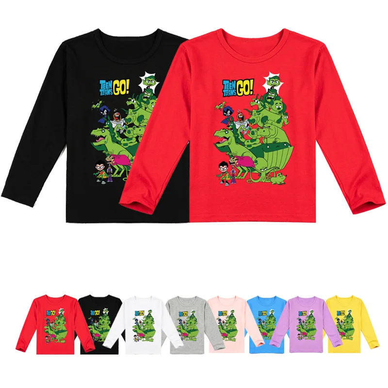 2021 Spring New Teen Titans Go T Shirt Kids Casual T-shirt Boys Long Sleeves Tops Toddler Girls Tee Sport Shirt Children Clothes
2021 Spring New Teen Titans Go T Shirt Kids Casual T-shirt Boys Long Sleeves Tops Toddler Girls Tee Sport Shirt Children Clothes