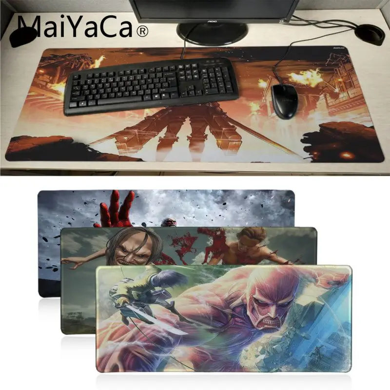 

MaiYaCa Attack on Titan wallpaper Gamer Speed Mice Retail Small Rubber Mousepad Anime Cartoon Print Large Size Game Mouse Pad