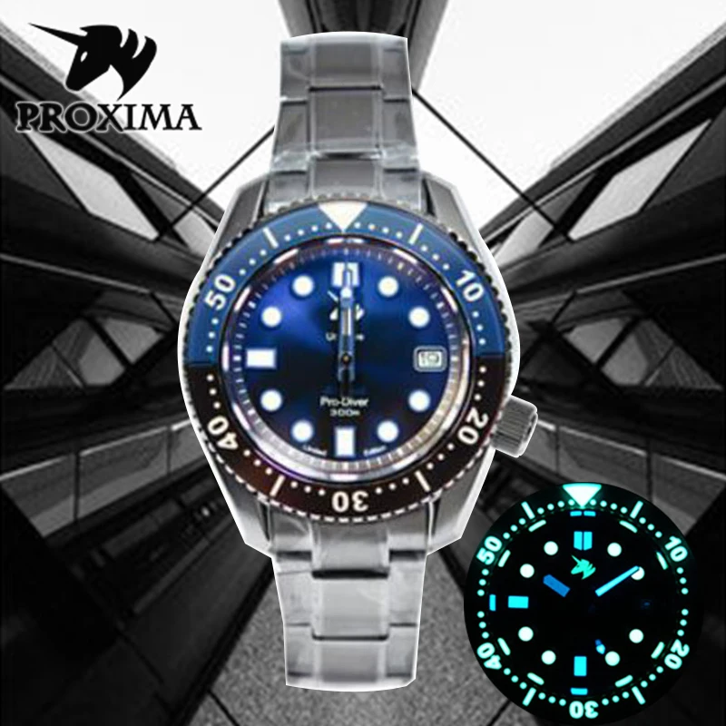 Proxima New Diver Watch Luxury Men's Automatic Mechanical Watch Sapphire Crystal Ceramic Bezel Luminous 30Bar Waterproof Watch
Proxima New Diver Watch Luxury Men's Automatic Mechanical Watch Sapphire Crystal Ceramic Bezel Luminous 30Bar Waterproof Watch