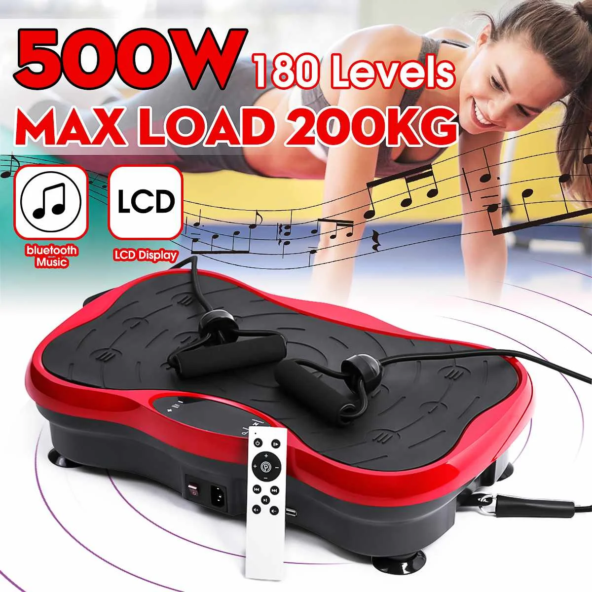200KG/441LBS Exercise Fitness Slim Vibration Machine Trainer Plate Platform Body Shaper Remote Control with Resistance Bands US
200KG/441LBS Exercise Fitness Slim Vibration Machine Trainer Plate Platform Body Shaper Remote Control with Resistance Bands US