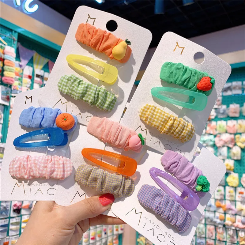 3 Pcs Children Simple Cute Vegetables Fruits BB Clip Fashion Sweet Girl Student Fold Plaid Fabric Hairpins Hair Accessories
3 Pcs Children Simple Cute Vegetables Fruits BB Clip Fashion Sweet Girl Student Fold Plaid Fabric Hairpins Hair Accessories