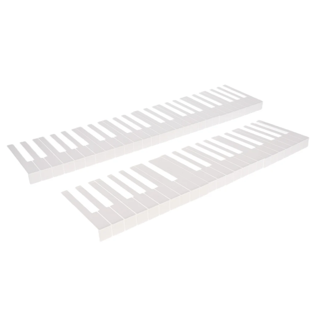 

1 Set 52 Keys Piano Keyboard Replacement Keytops Kit Piano DIY Parts for Pianist Beginner 15.7cm
