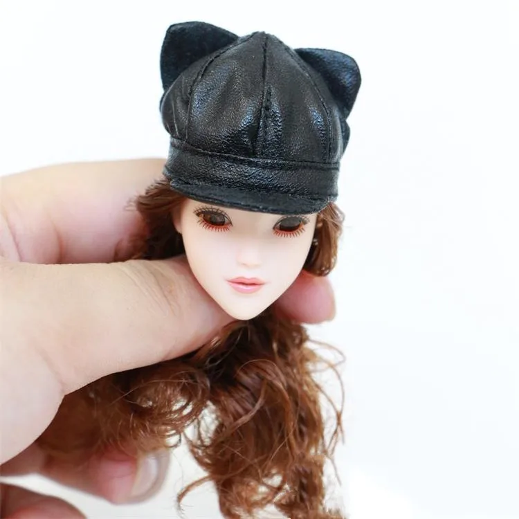 1/6 Scale Girly Hat Cute Cat Ears Peaked Cap Trendy Leather Hat Fit 12" Action Figure Female Woman Model Body Accessories
1/6 Scale Girly Hat Cute Cat Ears Peaked Cap Trendy Leather Hat Fit 12" Action Figure Female Woman Model Body Accessories