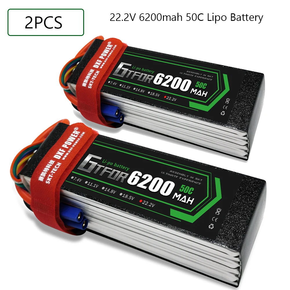 GTFDR 6S 22.2V 6200mah 50C-100C Lipo Battery 6S XT60 T Deans XT90 EC5 For FPV Drone Airplane Car Racing Truck Boat RC Parts
GTFDR 6S 22.2V 6200mah 50C-100C Lipo Battery 6S XT60 T Deans XT90 EC5 For FPV Drone Airplane Car Racing Truck Boat RC Parts