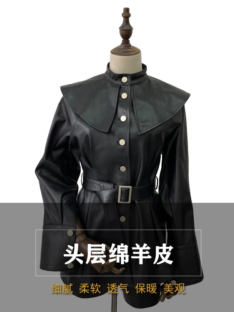 Women 2020 Autumn New Genuine Leather Coats Female Fashion Real Sheepskin Button Jackets Ladies Solid Color Slim Overcoats D90
Women 2020 Autumn New Genuine Leather Coats Female Fashion Real Sheepskin Button Jackets Ladies Solid Color Slim Overcoats D90