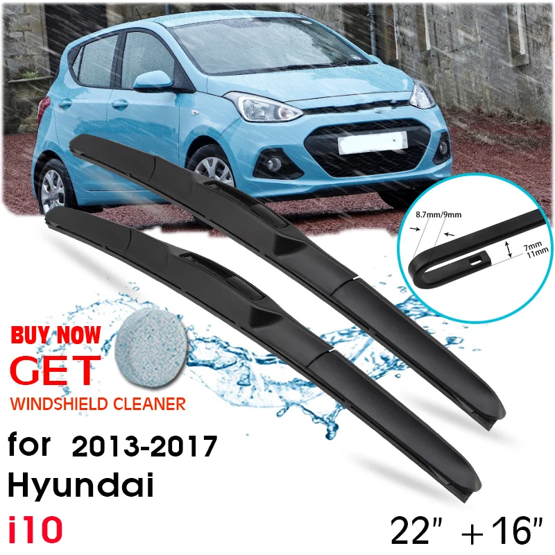 Car Blade Front Window Windshield Rubber Silicon Refill Wiper For Hyundai i10 2013-2017 LHD / RHD 22"+16" Car Accessories
Car Blade Front Window Windshield Rubber Silicon Refill Wiper For Hyundai i10 2013-2017 LHD / RHD 22"+16" Car Accessories