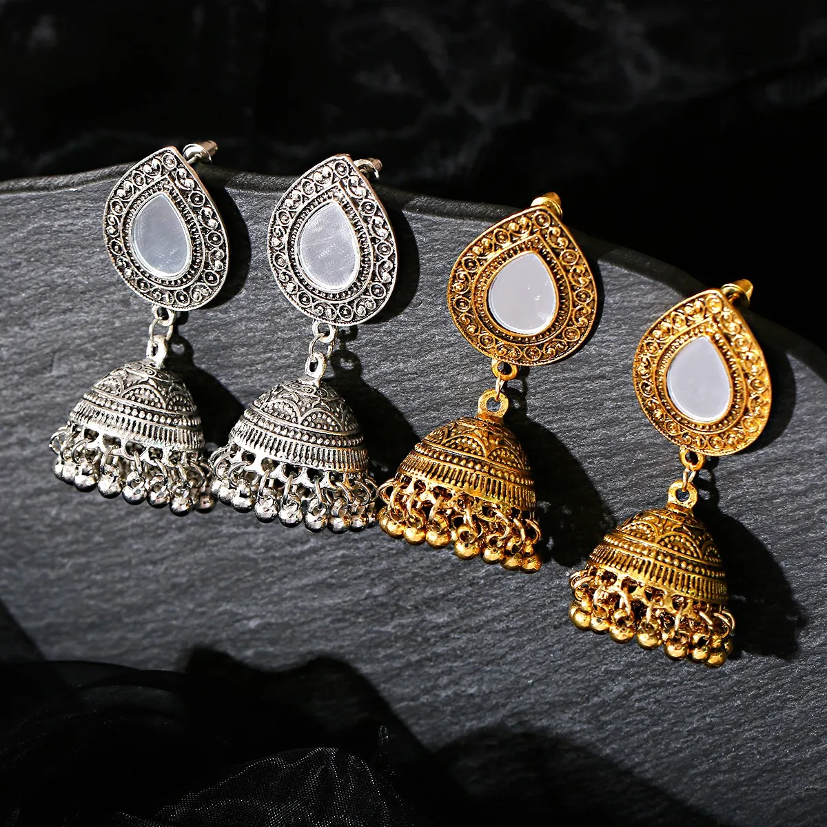

Gypsy Indian Bell Dangle Earring Jhumka Indian Jewelry Gift Piercing Earrings For Women Accessories Pendientes Vintage Ear Rings