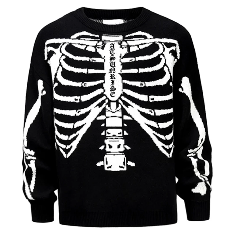 New Women Sweater Autumn Winter Clothing Hip Hop Streetwear Harajuku 2021 Ladies Sweaters Skeleton Bone Knitted Pullover Women
New Women Sweater Autumn Winter Clothing Hip Hop Streetwear Harajuku 2021 Ladies Sweaters Skeleton Bone Knitted Pullover Women