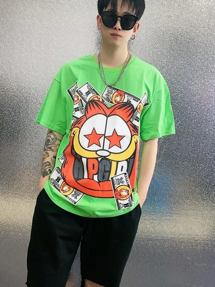 Summer New Men Personality Garfield Print T-shirt High Quality Boys Fashion Cotton Tops Trendy Male Hip-hop 3d Cartoon Shirts
Summer New Men Personality Garfield Print T-shirt High Quality Boys Fashion Cotton Tops Trendy Male Hip-hop 3d Cartoon Shirts