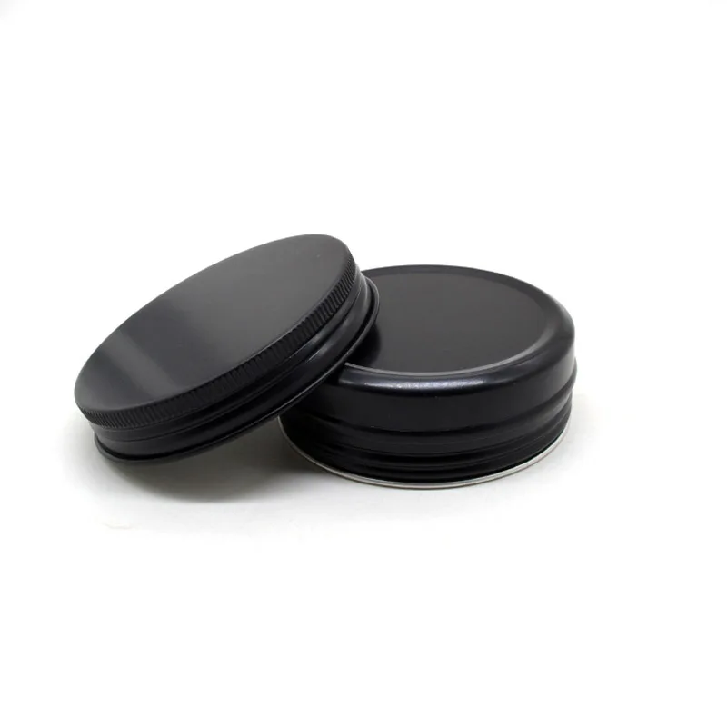 

20pcs 60g/60ml/2OZ Metal Aluminum Round Tin Cans Box Black Empty Cosmetic Cream Jar Pot Case Screw Thread Lid Lip Balm Container
