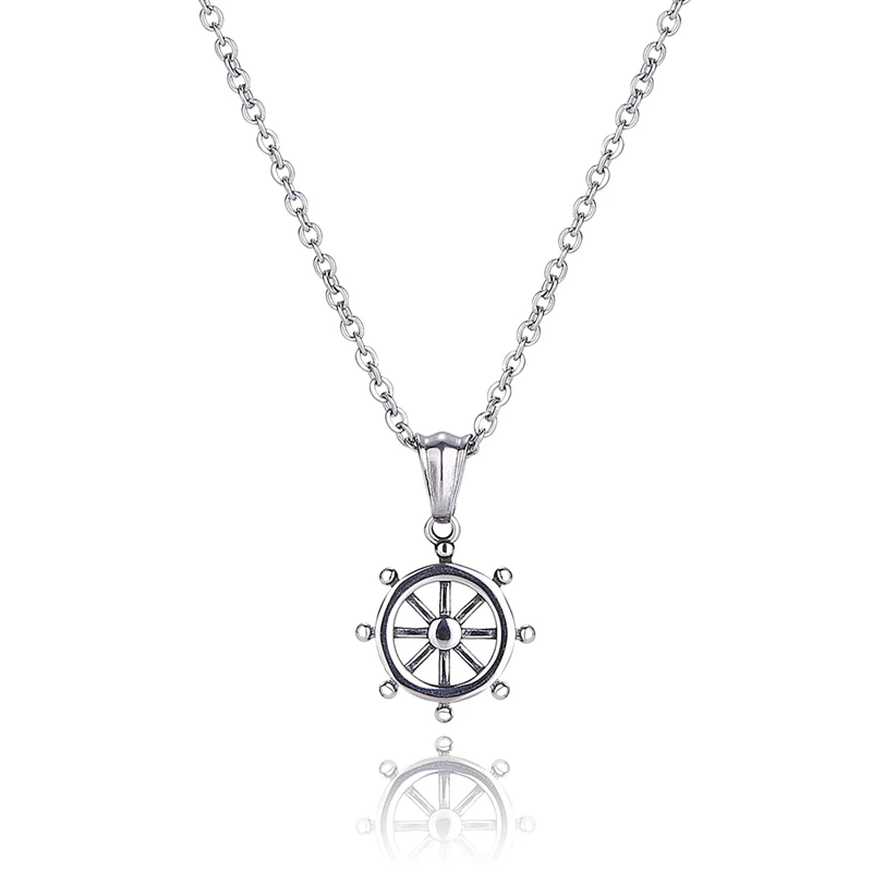 New Fashion Necklace Stainless Steel Ships Wheel Helm Rudder Silver Color Pendants Long Chain Women Men Jewelry Gift SP0879
New Fashion Necklace Stainless Steel Ships Wheel Helm Rudder Silver Color Pendants Long Chain Women Men Jewelry Gift SP0879
