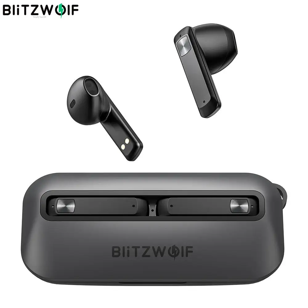 

BlitzWolf ENC TWS bluetooth Headphones True Wireless Earphones Half in ear Earbuds with Touch Control, AAC Audio,IPX4 Waterproof