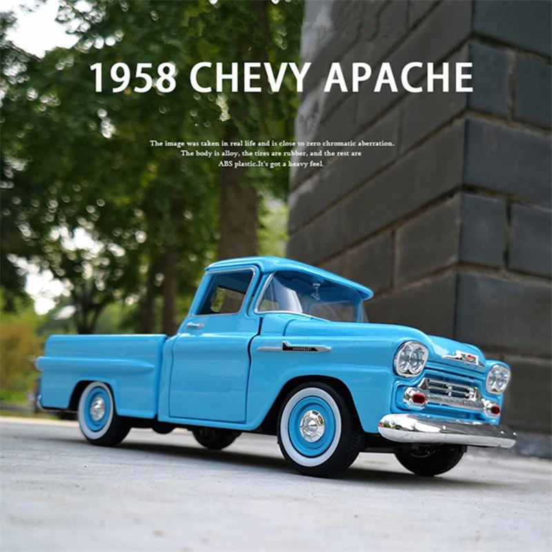 1/24 1958 CHEVY APACHE Fleetside Ford F-100 Alloy Pickup Model Diecasts Simulation Metal Classic Retro Toy Car Model Collection
1/24 1958 CHEVY APACHE Fleetside Ford F-100 Alloy Pickup Model Diecasts Simulation Metal Classic Retro Toy Car Model Collection