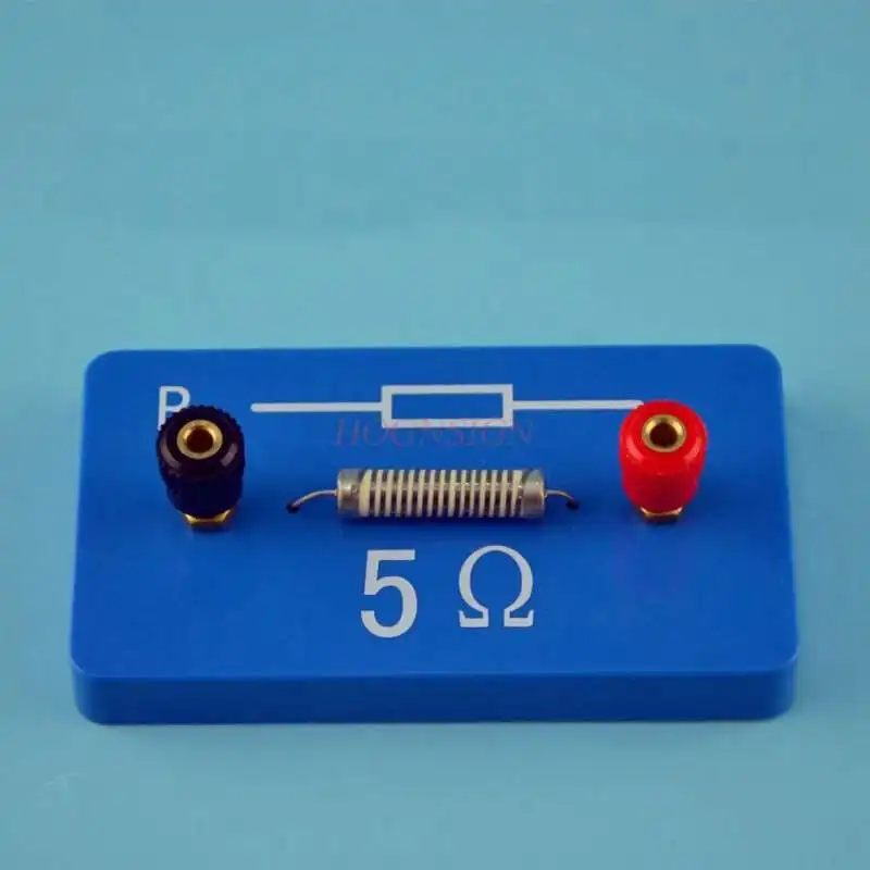 Resistance coil fixed resistance magnetic suction type electricity demonstration box teacher accessories 5 ohm fixed resistance 
Resistance coil fixed resistance magnetic suction type electricity demonstration box teacher accessories 5 ohm fixed resistance
