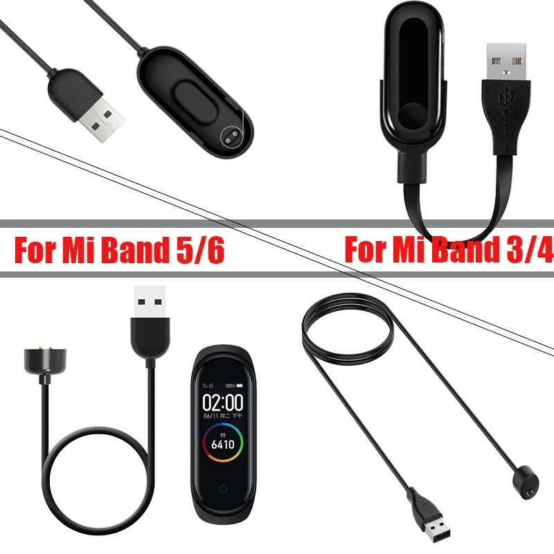 Зарядный кабель для Xiaomi Mi Band 6 5 4 3 Miband Смарт-браслет зарядный USB зарядное