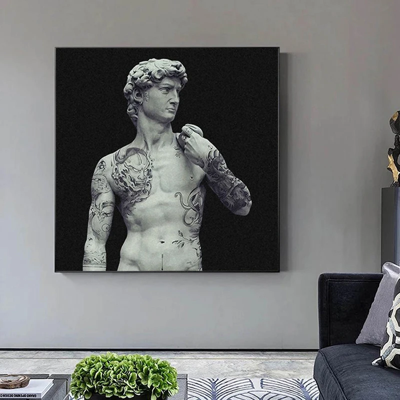 David Nude Tattoos Canvas Painting Poster and Prints Black and White Wall Art Picture Modern Living Room Bedroom Home Decoration
David Nude Tattoos Canvas Painting Poster and Prints Black and White Wall Art Picture Modern Living Room Bedroom Home Decoration