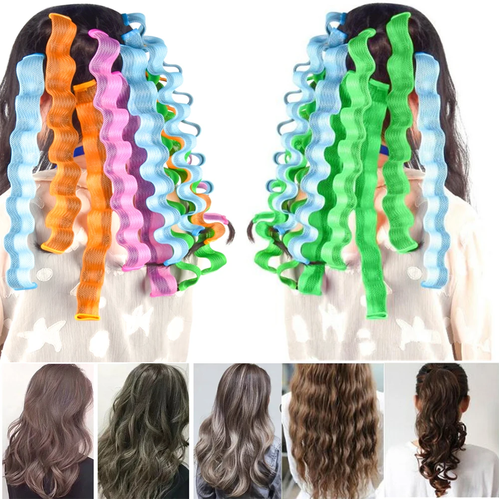 30CM 12pcs Magic Geatless Hair Curler DIY Wave Curl Rollers Sticks Portable Durable Curling Hair Styling Tools for Kids Women
30CM 12pcs Magic Geatless Hair Curler DIY Wave Curl Rollers Sticks Portable Durable Curling Hair Styling Tools for Kids Women