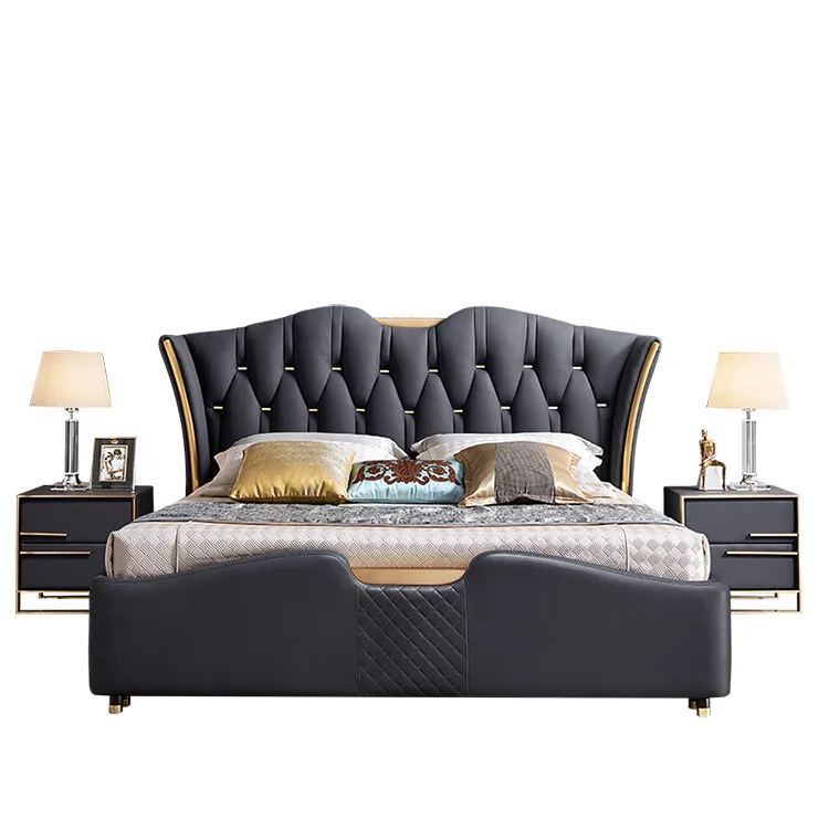 Light luxury post-modern American double bed wedding bed modern minimalist leather art
Light luxury post-modern American double bed wedding bed modern minimalist leather art