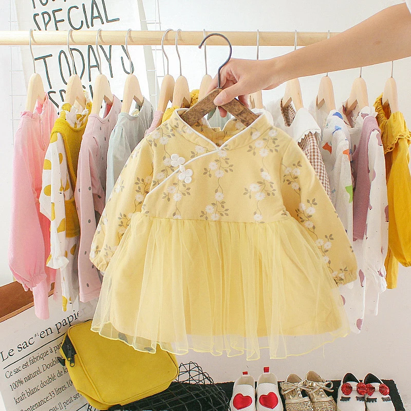Autumn Infants Girl Long Sleeve Gauze Princess Dress Fashion Casual Cool Baby Girls Dress Girl Improved Cheongsam Skirt
Autumn Infants Girl Long Sleeve Gauze Princess Dress Fashion Casual Cool Baby Girls Dress Girl Improved Cheongsam Skirt