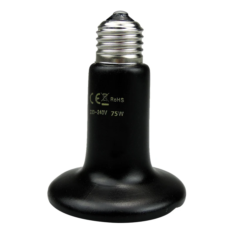 Heat Lamp Bulb Ceramic Emitter Pet Heating Light Ceramic Heate Bulb Infrared Black for Animals Reptile Heater Brooder Tortoise
Heat Lamp Bulb Ceramic Emitter Pet Heating Light Ceramic Heate Bulb Infrared Black for Animals Reptile Heater Brooder Tortoise
