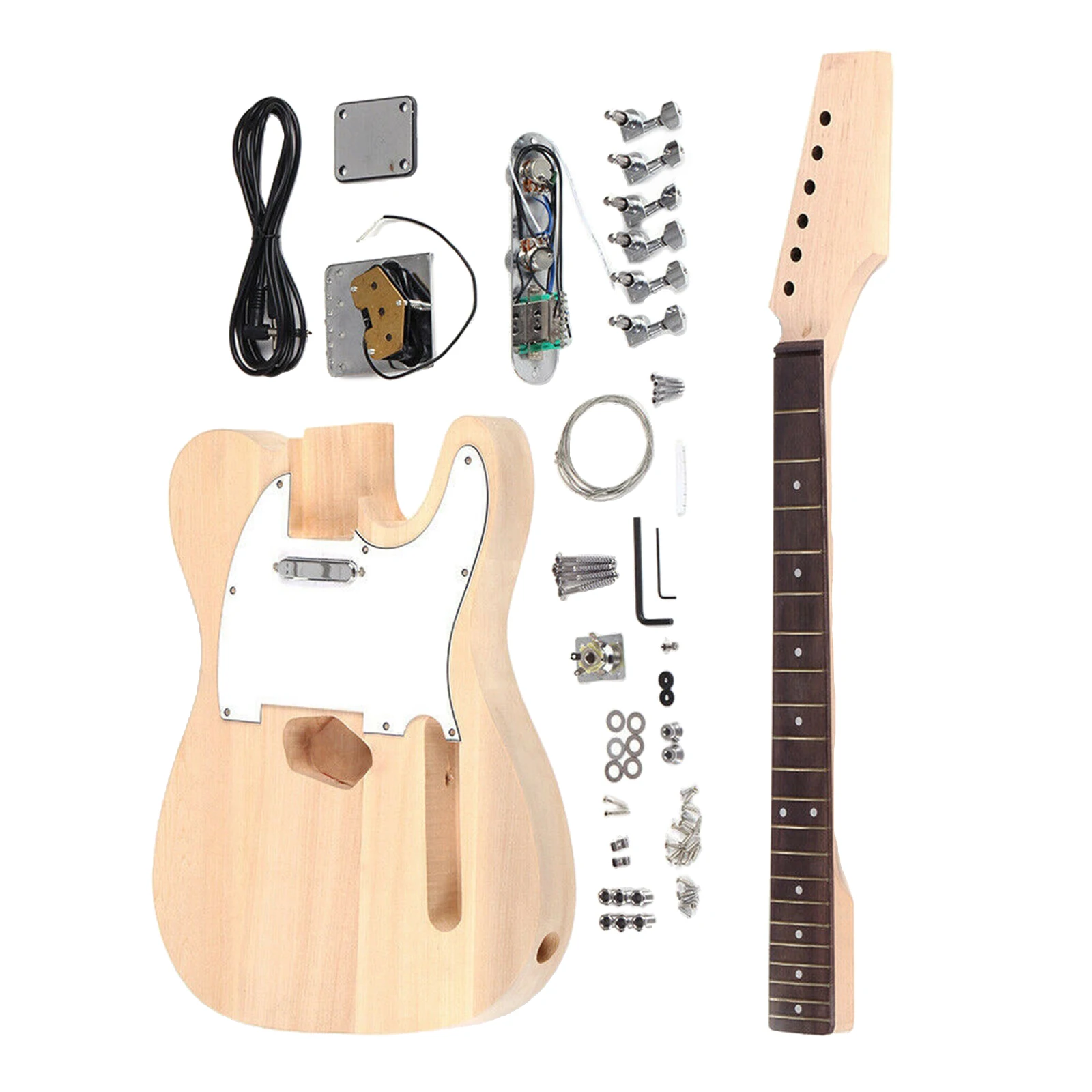 DIY Electric Guitar Kit w/ Rosewood Fingerboard & Maple Guitar Neck Gift for Friends 
DIY Electric Guitar Kit w/ Rosewood Fingerboard & Maple Guitar Neck Gift for Friends