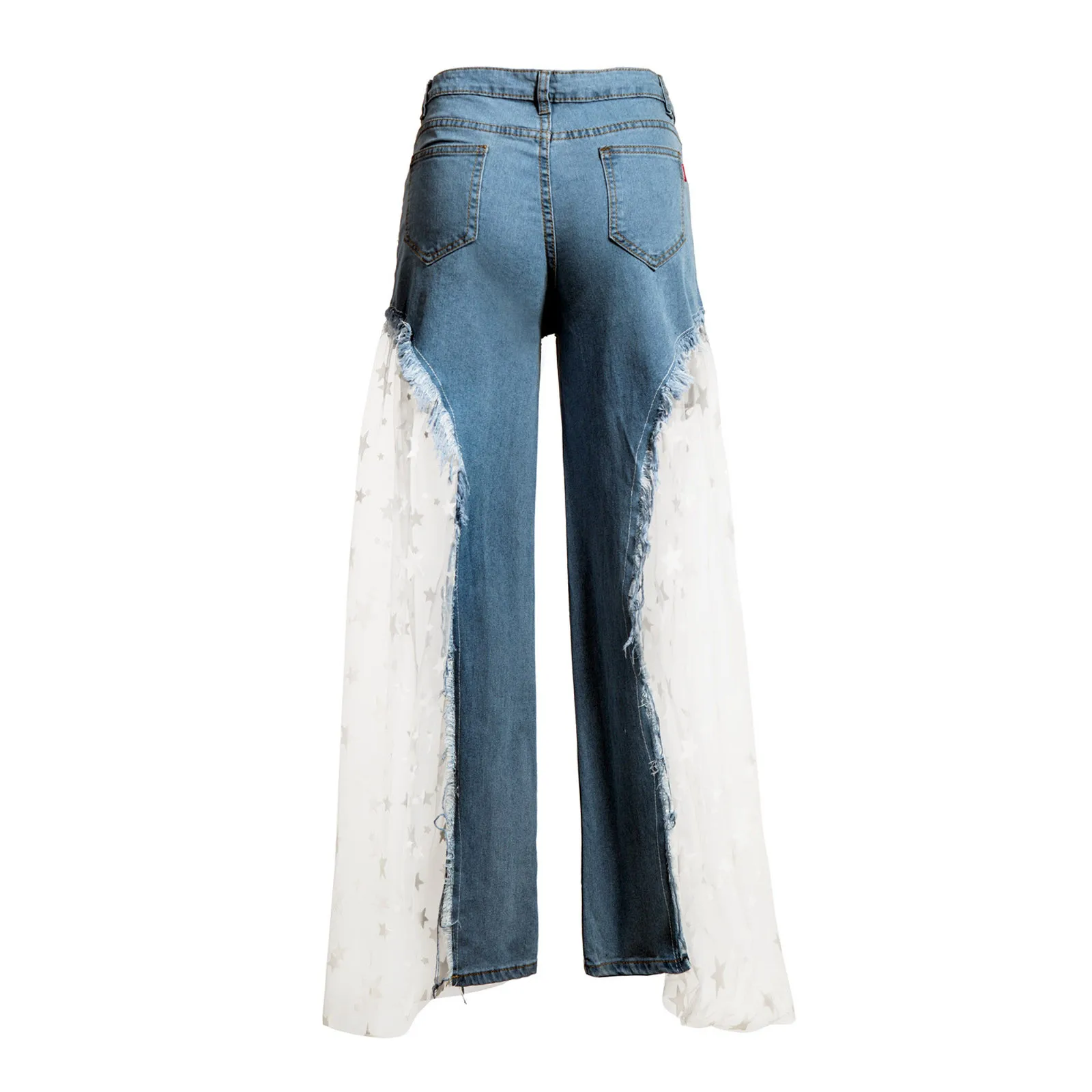 Women's 2021 New Fashional And Modern Lace Joint Star Appliques Pockets High-Waisted Slimming Daily Wide-leg Jeans Long Trousers
Women's 2021 New Fashional And Modern Lace Joint Star Appliques Pockets High-Waisted Slimming Daily Wide-leg Jeans Long Trousers