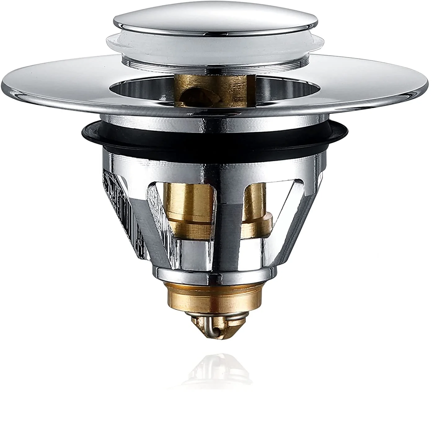 Sink Drain Plug Push Type Sink Stopper for Bathroom Sink and Wash Basin,Bounce Drain Filter with Anti-Clogging Strainer
Sink Drain Plug Push Type Sink Stopper for Bathroom Sink and Wash Basin,Bounce Drain Filter with Anti-Clogging Strainer