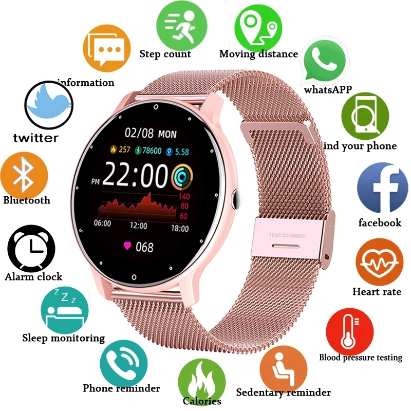 LIGE 2021 Smart watch Ladies Full touch Screen Sports Fitness watch IP67 waterproof Bluetooth For Android iOS Smart watch Female
LIGE 2021 Smart watch Ladies Full touch Screen Sports Fitness watch IP67 waterproof Bluetooth For Android iOS Smart watch Female