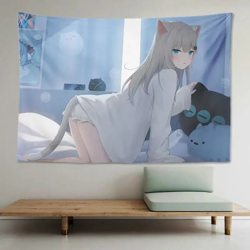 Background cloth tapestry cat ears girl wall cloth cute kawaii anime tapestry dormitory room decoration bedroom hanging cloth
Background cloth tapestry cat ears girl wall cloth cute kawaii anime tapestry dormitory room decoration bedroom hanging cloth