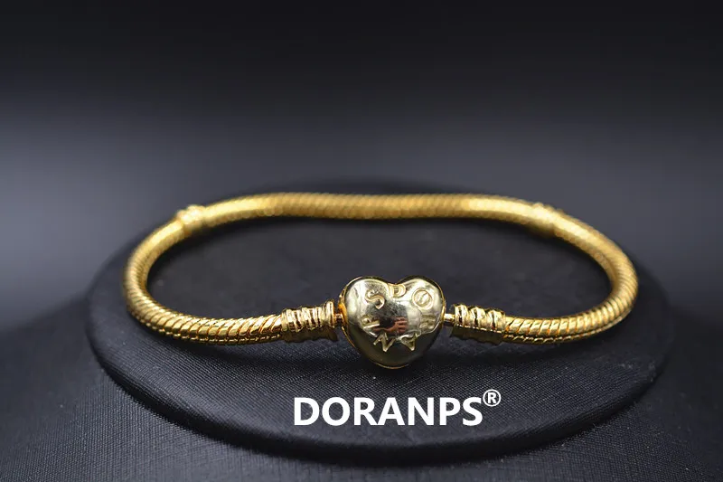 DORANPS charm 925 beads braclet bangle womens heart bracelets moments snake chain jewelry making | Украшения и аксессуары