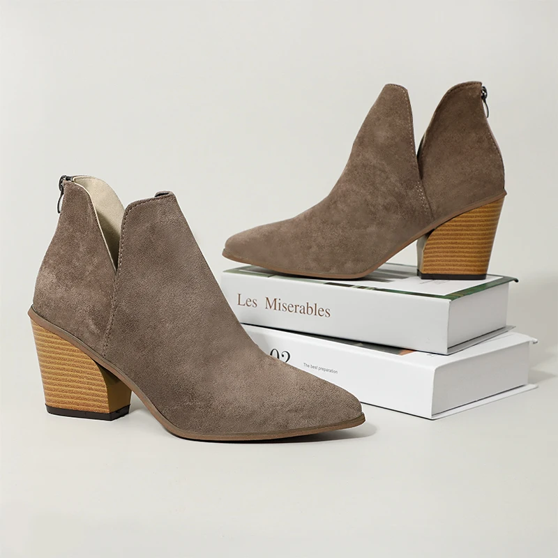 2021 Women Ankle Boots Fashion Boots For Woman Autumn Winter Pointed Toe High Heels Zipper Female Shoes Booties for Females
2021 Women Ankle Boots Fashion Boots For Woman Autumn Winter Pointed Toe High Heels Zipper Female Shoes Booties for Females