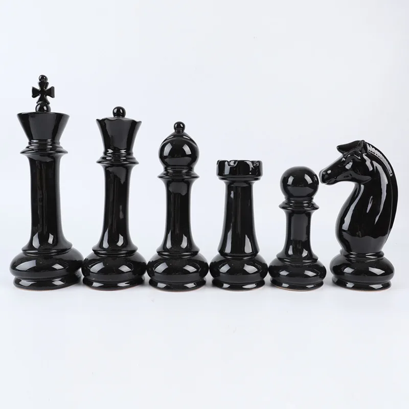 Retro Black White International Chess Articles Home Accessories Modern Home Furnishings Soft-covered Living Room Figurines
Retro Black White International Chess Articles Home Accessories Modern Home Furnishings Soft-covered Living Room Figurines