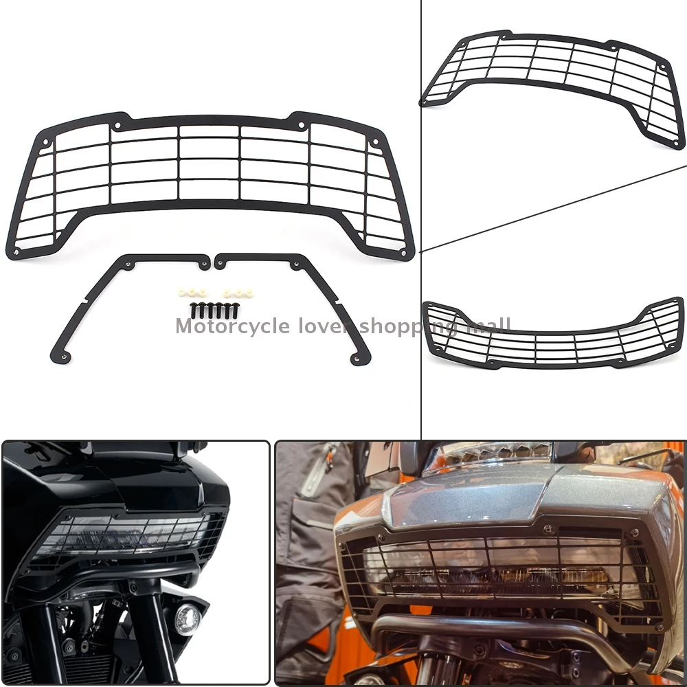 

Motorcycle Radiator Grille Cover Headlamp Guard Protector For Harley Pan America Adventur ADV 1250 RA1250S 2021-Up