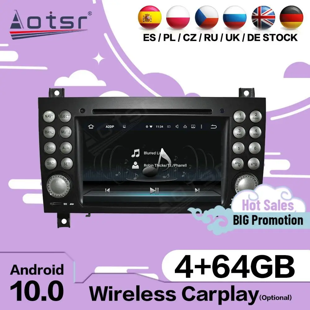 Carplay Android Multimedia For Mecerdes Benz SLK-171 2004 2005 2006 2007 2008 2009 2010 2011 GPS Audio Radio Receiver Head Unit
Carplay Android Multimedia For Mecerdes Benz SLK-171 2004 2005 2006 2007 2008 2009 2010 2011 GPS Audio Radio Receiver Head Unit