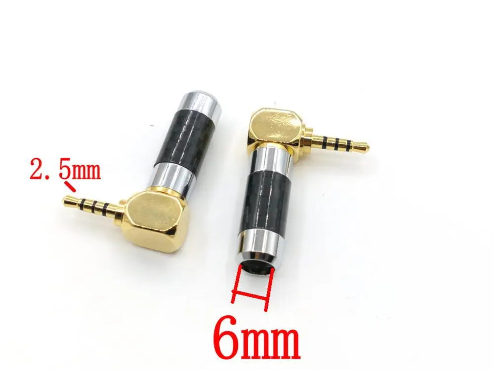 20pcs Copper Rhodium Plated Carbon Fiber 2.5mm 4 Pole 90 degree soldering connector
20pcs Copper Rhodium Plated Carbon Fiber 2.5mm 4 Pole 90 degree soldering connector