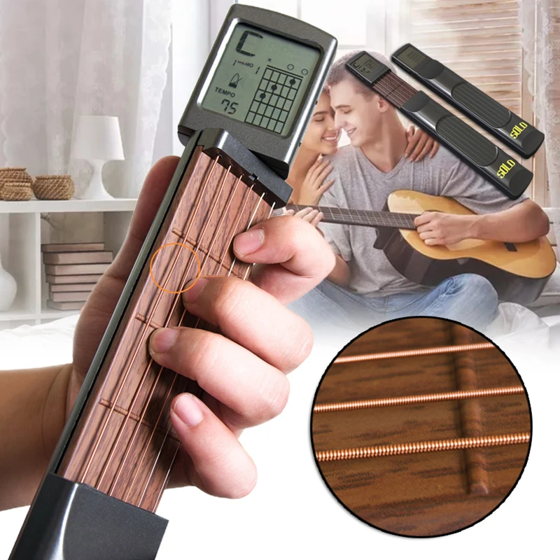 Pocket Guitar Chord Practice Tool Guitar Neck Trainer with Digital Screen Portable Fretboard Exercise Tool for Beginner XR-Hot
Pocket Guitar Chord Practice Tool Guitar Neck Trainer with Digital Screen Portable Fretboard Exercise Tool for Beginner XR-Hot