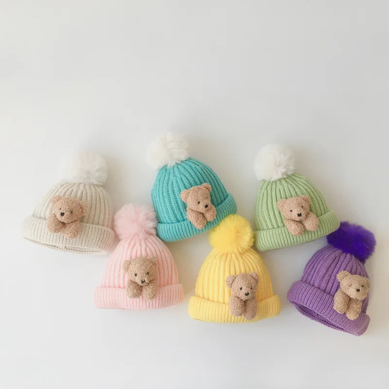 New Style Newborn Baby Hat Autumn Winter Lovely Bear Kids Knitting Cap 6-24-36 Months Candy Color Boy Girl Warm Beanies
New Style Newborn Baby Hat Autumn Winter Lovely Bear Kids Knitting Cap 6-24-36 Months Candy Color Boy Girl Warm Beanies