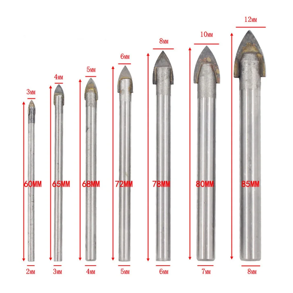 Zezzo® 7 Pcs Glass Dry wall Brick Marble Porcelain Spear Head Ceramic Tile Drill Bits Set Spade Drill Bit 3/4/5/6/8/10/12mm
Zezzo® 7 Pcs Glass Dry wall Brick Marble Porcelain Spear Head Ceramic Tile Drill Bits Set Spade Drill Bit 3/4/5/6/8/10/12mm