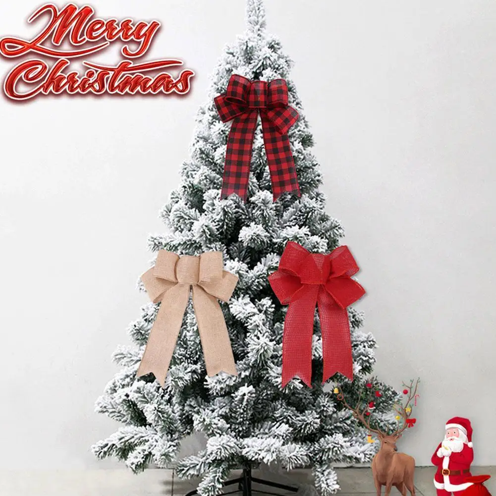 New 24*19cm 5ears DIY Bow Bowkont Crafts Linen Ribbon Bow Christmas Decoration Christmas Tree Decor Lattice Stripe Bow
New 24*19cm 5ears DIY Bow Bowkont Crafts Linen Ribbon Bow Christmas Decoration Christmas Tree Decor Lattice Stripe Bow