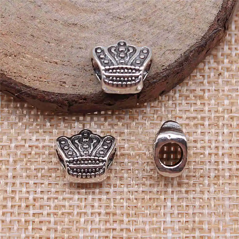 Earring Charms For Jewelry Making 10pcs Vintage Crown Big Hole Beads 11x10x6mm Antique Silver Plated
Earring Charms For Jewelry Making 10pcs Vintage Crown Big Hole Beads 11x10x6mm Antique Silver Plated
