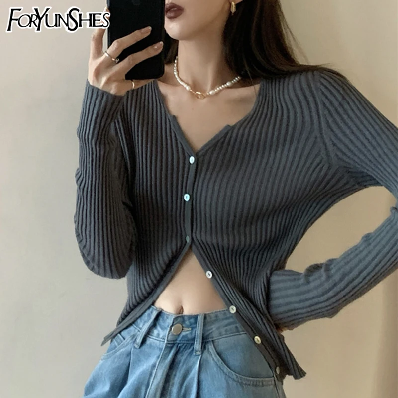 Women Knitted Sexy V Neck Cardigan Tops Ribbed Long Sleeve Button Up Casual Sweater 2021 Autumn Harajuku Korean Fashion
Women Knitted Sexy V Neck Cardigan Tops Ribbed Long Sleeve Button Up Casual Sweater 2021 Autumn Harajuku Korean Fashion