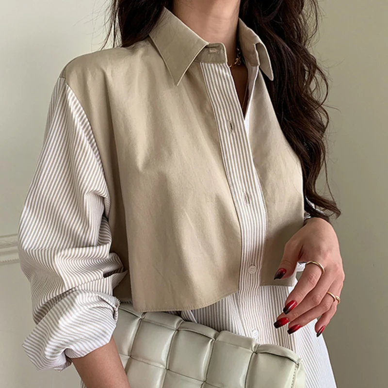 Autumn Casual Striped Fake 2 Pieces Women Dress Turn-down Collar Single-breasted Lace-up Female Loose A-line Dress
Autumn Casual Striped Fake 2 Pieces Women Dress Turn-down Collar Single-breasted Lace-up Female Loose A-line Dress