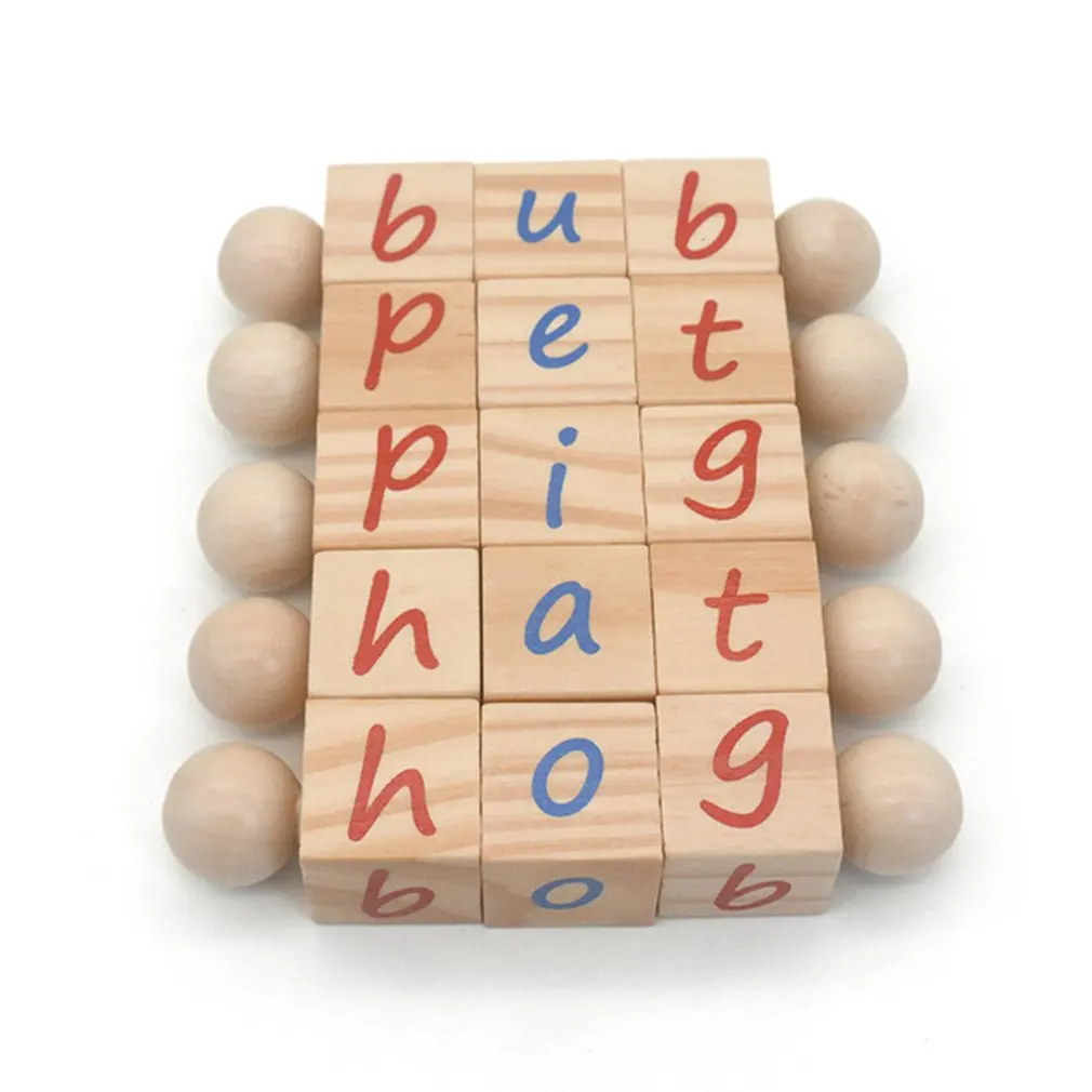 Деревянные блоки для чтения деревянный спиннинг алфавит развивающие игрушки