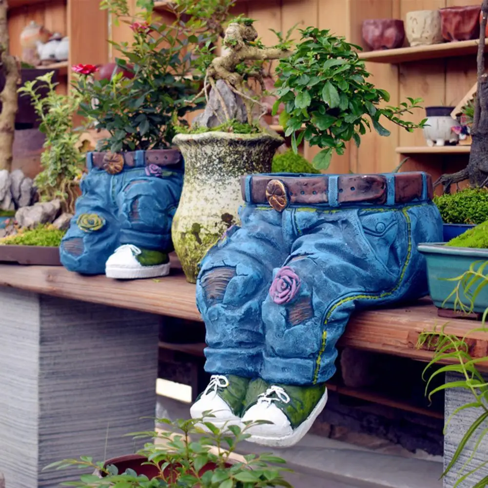 Wholesales Sturdy Structure Flowerpot Handmade Resin Clothes Pants Resin Flower Pot for Planting Succulents
Wholesales Sturdy Structure Flowerpot Handmade Resin Clothes Pants Resin Flower Pot for Planting Succulents
