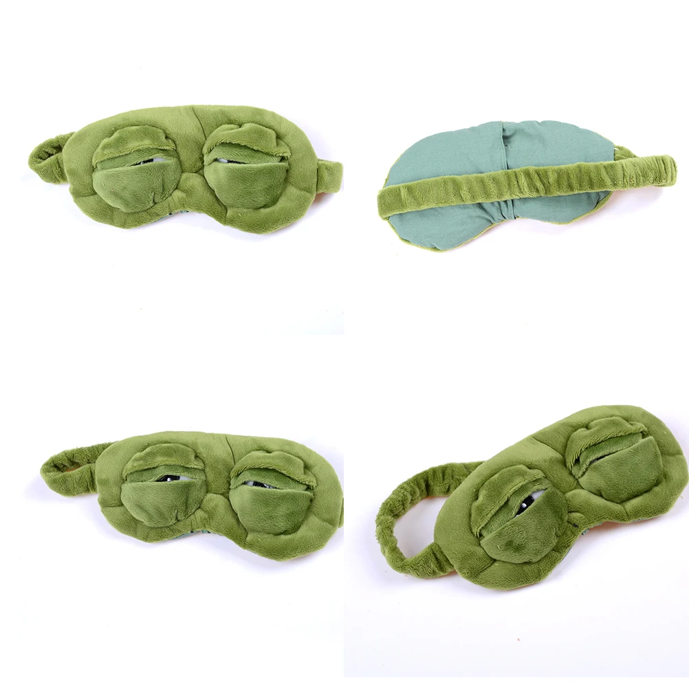 Забавная креативная маска для глаз Пепе Лягушка грустная лягушка 3D мультяшная