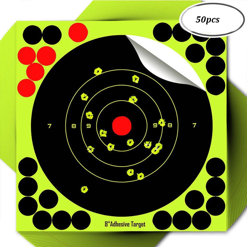 Totrait Paper Target Stickers Adhesive Reactivity Shoot Targets Outdoor 50pcs 8 Inches Shooting Practice Hunting Training
Totrait Paper Target Stickers Adhesive Reactivity Shoot Targets Outdoor 50pcs 8 Inches Shooting Practice Hunting Training