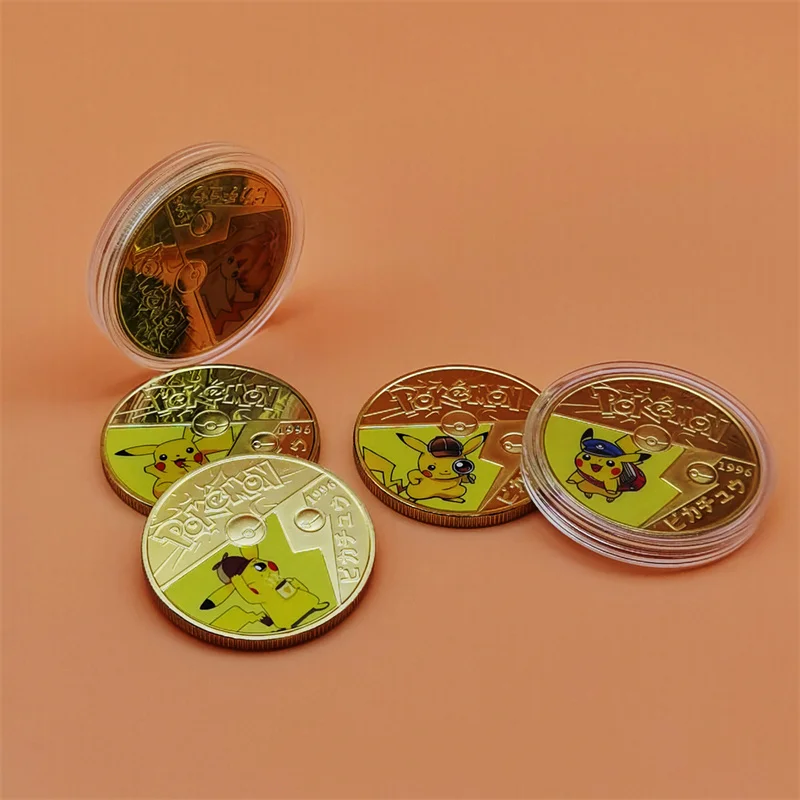New Pokemon Pikachu Commemorative Gold Coins 5 Different Styles Japanese Anime Children's Collection Pokémon Toy Gifts
New Pokemon Pikachu Commemorative Gold Coins 5 Different Styles Japanese Anime Children's Collection Pokémon Toy Gifts